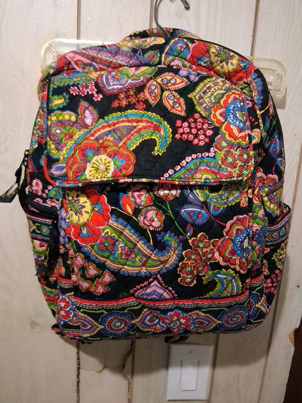 Vera Bradley Symphony in Hue Backpack - Retired Black Paisley Floral Print
